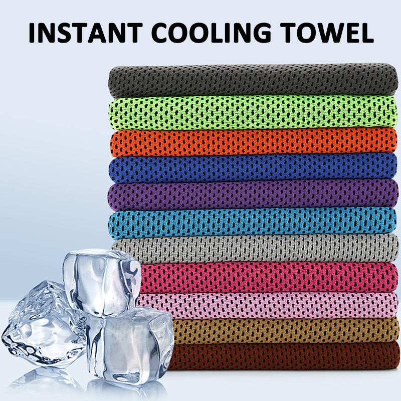 Peicees 10 Pack Microfiber Cooling Towels for Neck Sports Gym Workout Cooling Towel, Fast Drying Super Absorbent Compact Lightweight for Climbing Camping Travel Beach Swimming Backpacking - Image 5